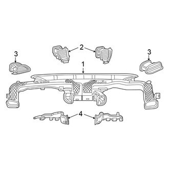 Chrysler OE - Instrument Panel - Ducts (Front)