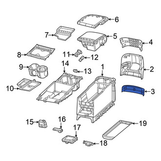 Chrysler OE - Rear Lower Console Trim Panel