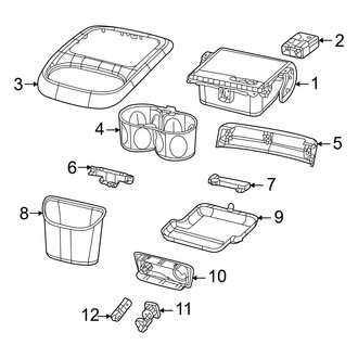Chrysler OE - Center Console (Code CM7, Console Trim)