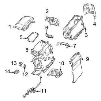 Chrysler OE - Center Console (Code CVM, Console, With Armrest)