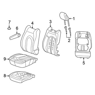 Chrysler OE - Seats & Tracks - Front Seat Components (Cloth (Code: H7))