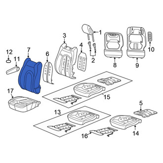 Chrysler OE - Center Seat Back Cushion Cover