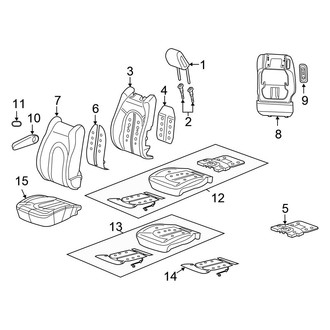 Chrysler OE - Seats & Tracks - Front Seat Components (Leather (Code:DL))