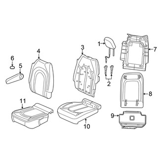 Chrysler OE - Seats & Tracks - Second Row Seats (Cloth (Code: B7))