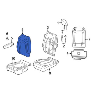 Chrysler OE - Center Right Seat Back Cushion Cover