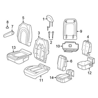 Chrysler OE - Seats & Tracks - Second Row Seats (Cloth (Code: H7))