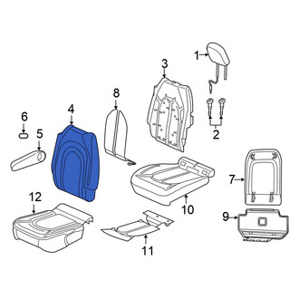 Chrysler OE - Front Left Seat Back Cushion Cover