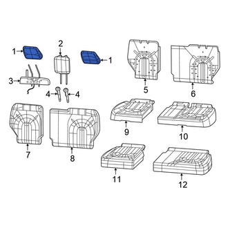 Chrysler OE - Rear Outer Headrest