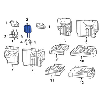 Chrysler OE - Rear Outer Headrest
