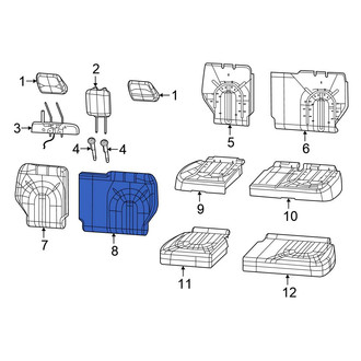 Chrysler OE - Rear Left Seat Back Cushion Cover
