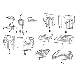 Chrysler OE - Seats & Tracks - Third Row Seats (W/O Power Folding)