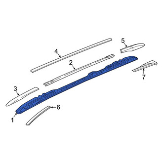 Chrysler OE - Right Roof Luggage Carrier Side Rail