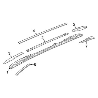 Chrysler OE - Roof - Exterior Trim (With Roof Rack)
