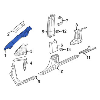 Chrysler OE - Right Center Body A-Pillar Trim Panel