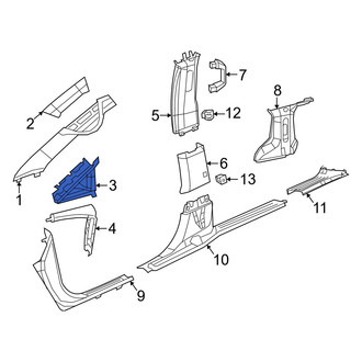 Chrysler OE - Right Center Body A-Pillar Trim Panel