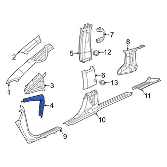 Chrysler OE - Right Center Body A-Pillar Trim Panel