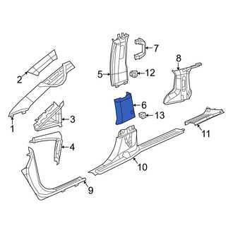 Chrysler OE - Left Lower Door Pillar Post Trim Set