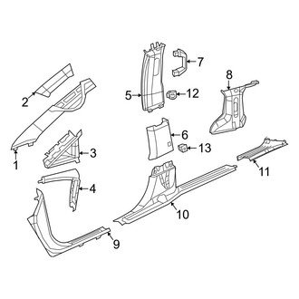 Chrysler OE - Pillars, Rocker & Floor - Interior Trim