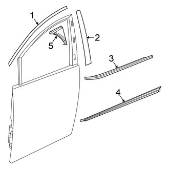Chrysler OE - Front Door - Exterior Trim