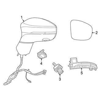 Chrysler OE - Front Door - Outside Mirrors