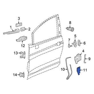 Chrysler OE - Front Left Door Lock Rod Cover