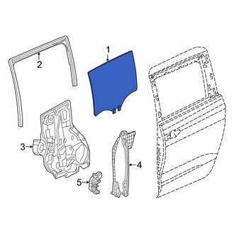 Chrysler OE - Left Sliding Door Glass