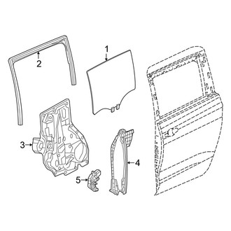 Chrysler OE - Side Loading Door - Glass & Hardware