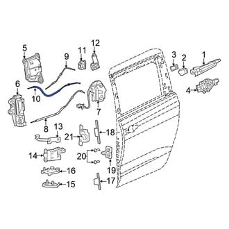 Chrysler OE - Left Sliding Door Lock Actuator Cable
