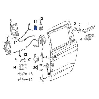 Chrysler OE - Left Sliding Door Lock Actuator