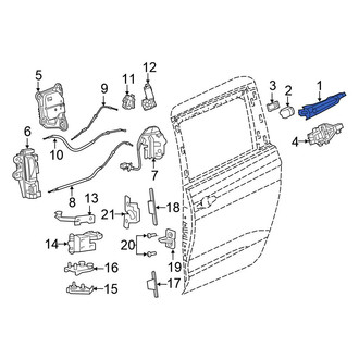 Chrysler OE - Left Inner Sliding Door Handle