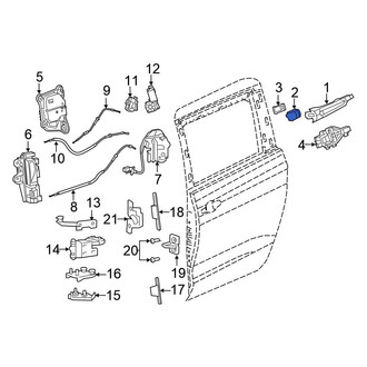 Chrysler OE - Left Outer Sliding Door Handle Cap