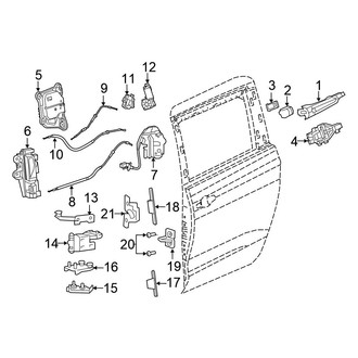 Chrysler OE - Side Loading Door - Lock & Hardware