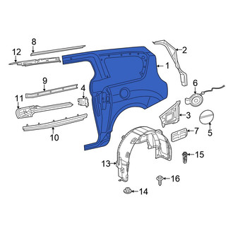 Chrysler OE - Rear Right Outer Quarter Panel
