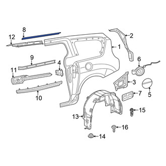 Chrysler OE - Right Upper Sliding Door Track