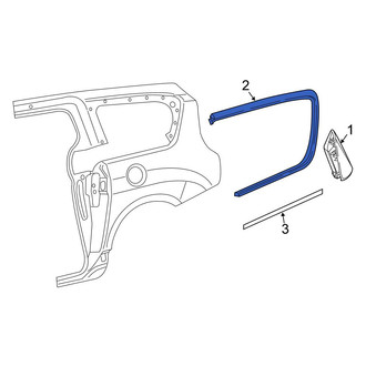 Chrysler OE - Rear Left Quarter Panel Reveal Molding
