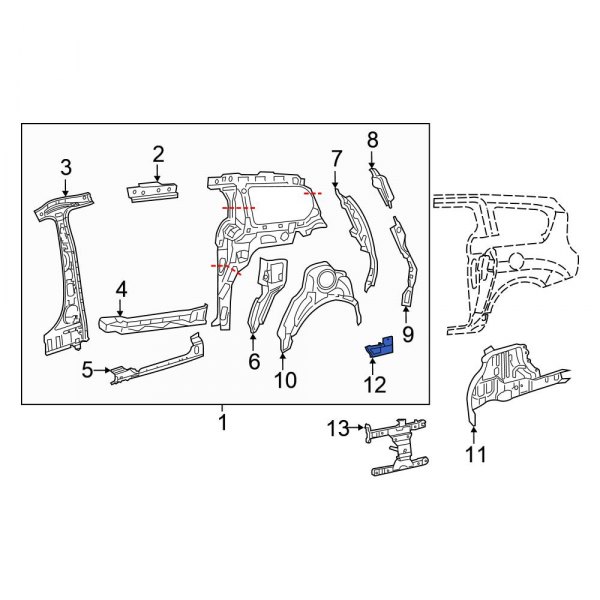 Wheel Housing Bracket