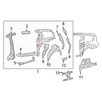 Chrysler OE - Side Panel - Inner Structure & Rails