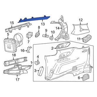 Chrysler OE - Rear Right Upper Quarter Window Trim