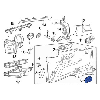 Chrysler OE - Rear Right Seat Belt Anchor Plate Cover