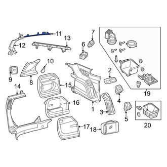 Chrysler OE - Rear Right Upper Quarter Window Trim