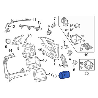 Chrysler OE - Rear Left Forward Interior Quarter Panel Trim Panel Insert