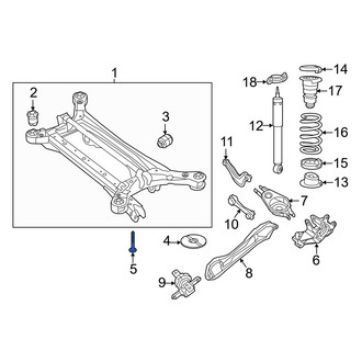 Chrysler OE - Rear Rearward Suspension Crossmember Bolt