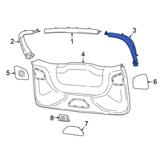 Chrysler OE - Rear Left Upper Liftgate Trim