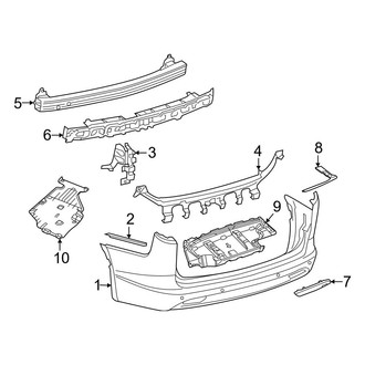Chrysler OE - Rear Bumper - Bumper & Components (W/O Trim Panel)