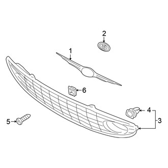 Chrysler OE - Grille & Components (LX / LXi Coupe)