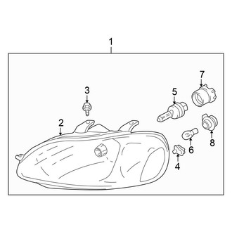Chrysler OE - Front Lamps - Headlamp Components (Coupe)