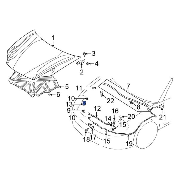 Hood Prop Rod Clip