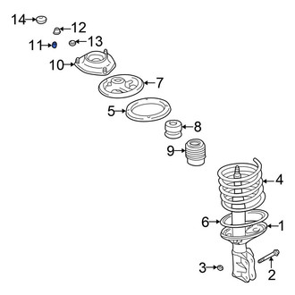 Chrysler OE - Rear Suspension Strut Mount Nut