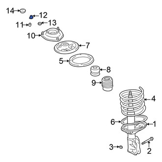 Chrysler OE - Front Suspension Strut Mount Nut