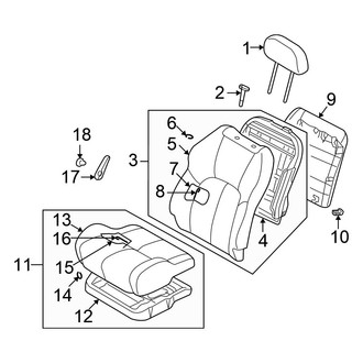 Chrysler OE - Seats & Tracks - Front Seat Components (Limited Coupe)